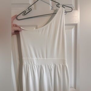 White One Shoulder Romper/Jumpsuit